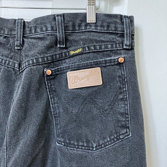 Vintage Wrangler Jeans Mens 40x30 Black Western Classic Straight Leg Dad Denim - Picture 3 of 8